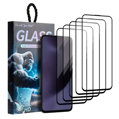 DO AS YOU WISH 5Pcs For Xiaomi Poco M6 Plus 5G Screen Protector Silk Printing Full Glue High Aluminum-silicon Glass Film