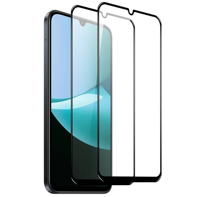 NORTHJO 2 шт. A+ для Xiaomi Redmi 15C 4G (Global) (171 мм) / Poco C85 4G (171 мм) Защитная пленка для экрана с полным покрытием 0,3 мм 2,5D Стекло из алюминия и кремния с шелковой печатью