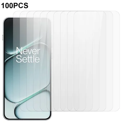 100Pcs For OnePlus 15R 5G / Ace 6T 5G / Ace 6 5G Screen Protector Full Glue Anti-Scratch Tempered Glass Film (NOT Complete Covering) (No Package, with Wipes Set, Dust-absorber, Guide Sticker)
