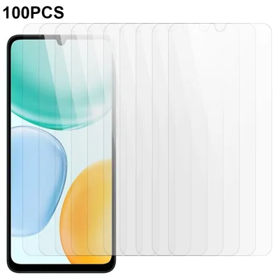 100Pcs Para Honor X5c Plus 4G Protetor de Tela Adesivo Total Anti-Arranhões Película de Vidro Temperado (NÃO Cobertura Completa)