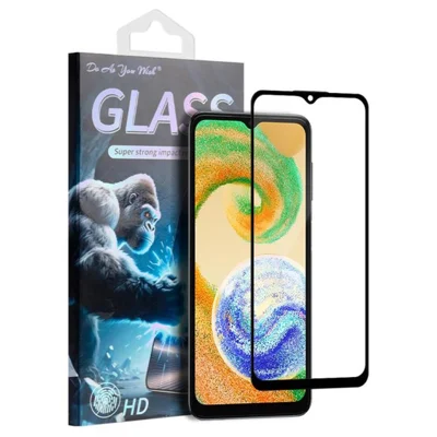 DO AS YOU WISH Screen Protector For Samsung Galaxy A04 4G (164.4mm)  /  A04e 4G  /  A04s 4G (164.7mm) Silk Printing Full Glue High Aluminum-silicon Glass Film