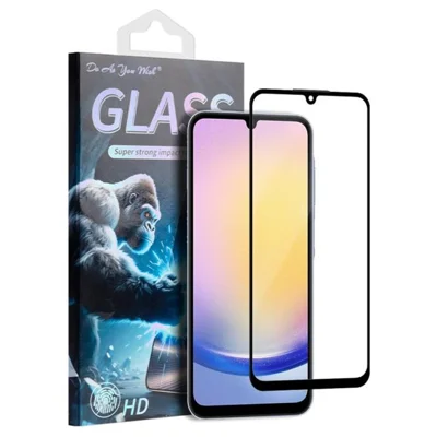 DO AS YOU WISH Screen Protector voor Samsung Galaxy A25 5G (Wereldwijd) (161 mm) / A15 5G / A15 4G, Silk Printing, Volledige Lijm, Hoogwaardig Aluminium-siliciumglas Folie