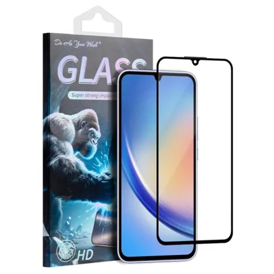 DO AS YOU WISH For Samsung Galaxy A34 5G Screen Protector Silk Printing Full Glue High Aluminum-silicon Glass Film