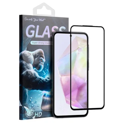 DO AS YOU WISH For Samsung Galaxy A35 5G Screen Protector Silk Printing Full Glue High Aluminum-silicon Glass Film