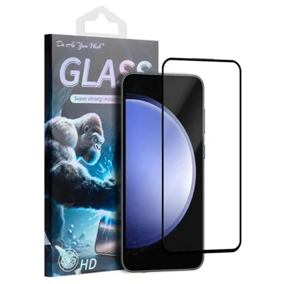DO AS YOU WISH For Samsung Galaxy S23 FE Screen Protector Silk Printing Full Glue High Aluminum-silicon Glass Film