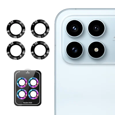 Voor Xiaomi Redmi K90 5G / Poco F8 Pro Camera Lensbeschermer ENKAY Hat-Prince Metal Ring Lensfolie - Zwart