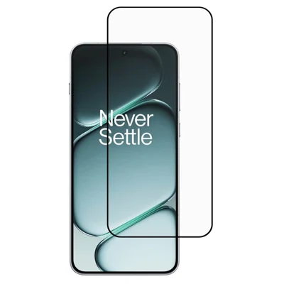 For OnePlus 15R 5G / Ace 6T 5G / Ace 6 5G Full Screen Protector Full Glue Arc Edge HD High Aluminium-silicon Glass Film with Black Silk Print Edge (Fingerprint Unlock)