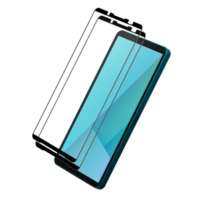 ENKAY HAT PRINCE For Sony Xperia 10 VII 2Pcs Screen Protector   9H Silk Printing 0.26mm Tempered Glass - Transparent