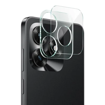 IMAK til Honor X5c Plus 4G / X5c 4G, beskyttelse af kameraobjektiv i hakket glas med fuld dækning + objektivdæksel i akryl