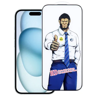 iPhone 15 Plus Vollbildschutz Antiexplosion HD Klare Hochaluminium-Silicium-Glasfolie - Wie Abgebildet