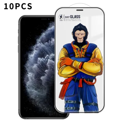 Para iPhone 11 Pro 10Pcs Protector de Pantalla Completa 3D Arc 120C Película de Vidrio de Aluminio-silicio de Impresión de Seda Antiestática de Alta - Como se Muestra