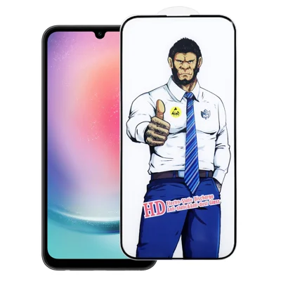Protecteur d'écran plein écran pour Samsung Galaxy A24 5G - Film en verre haute définition anti-explosion en aluminium-silicium clair - Comme indiqué