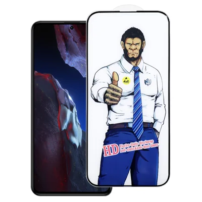 Protector de pantalla completa para Xiaomi Poco F5 Pro 5G - Película de vidrio de aluminio-silicio HD clara y antirreflectante