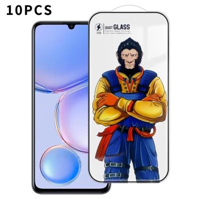 For Huawei Enjoy 60 10Pcs Full Screen Protector 3D Arc 120C Anti-Static Silk Printing High Aluminium-silicon Glass Film - As Shown