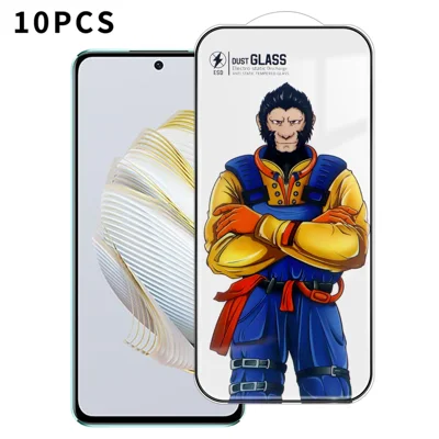 For Huawei nova 10 SE 4G 10Pcs Full Screen Protector 3D Arc 120C Anti-Static Silk Printing High Aluminium-silicon Glass Film - As Shown