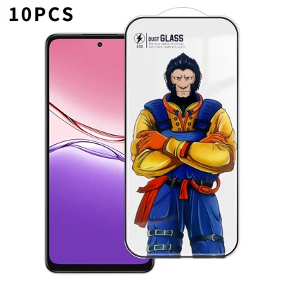 Til Oppo A5x 5G 10 stk fuld dæknings skærmværn 3D bue 120C antistatisk silkeprint højt aluminium-silicium glasfilm - Som vist