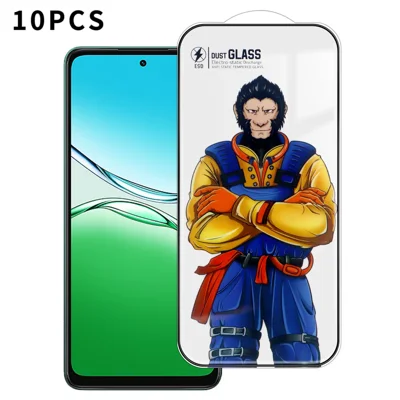 Per Oppo A5 5G 10 Pezzi Protezione Schermo Completa 3D Arc 120C Stampa in Seta Antistatica Pellicola in Vetro ad Alta Alluminio-Silicio - Come Mostrato