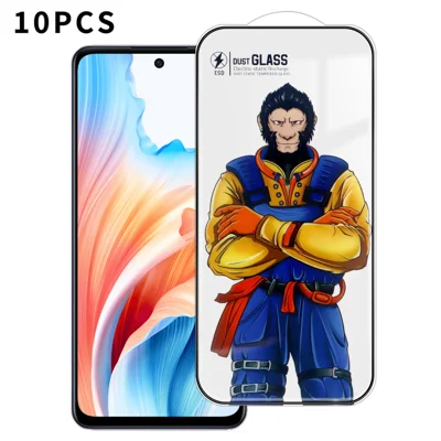 Для Oppo A2 5G 10 шт. Полноэкранная защитная пленка 3D Arc 120C Антистатическая шелкографическая пленка из высококачественного алюминий-кремниевого стекла - как показано