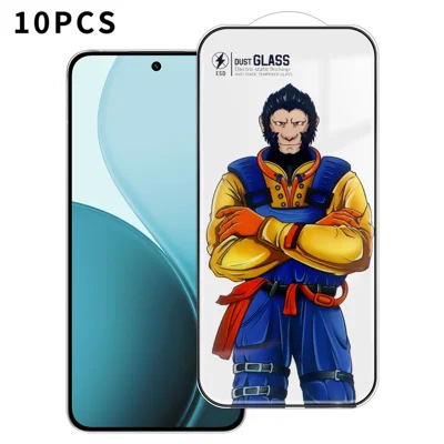 For Oppo Reno14 Pro 5G (Global) 10Pcs Full Screen Protector 3D Arc 120C Anti-Static Silk Printing High Aluminium-silicon Glass Film - As Shown