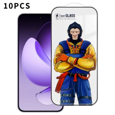 For Oppo Reno13 5G (Global) 10Pcs Full Screen Protector 3D Arc 120C Anti-Static Silk Printing High Aluminium-silicon Glass Film - As Shown