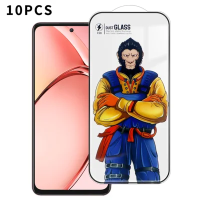 For Oppo A3x 5G 10Pcs Full Screen Protector 3D Arc 120C Anti-Static Silk Printing High Aluminium-silicon Glass Film - As Shown