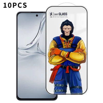 For Oppo K12x 5G (Global) 10Pcs Full Screen Protector 3D Arc 120C Anti-Static Silk Printing High Aluminium-silicon Glass Film - As Shown