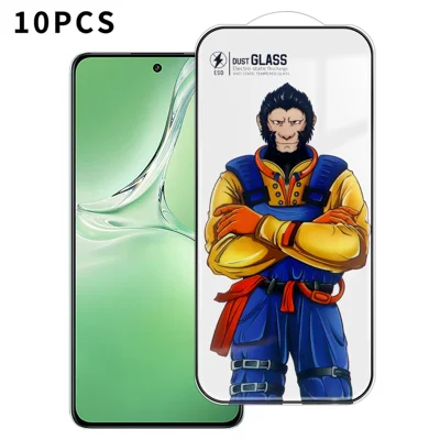 For Oppo K12 10Pcs Full Screen Protector 3D Arc 120C Anti-Static Silk Printing High Aluminium-silicon Glass Film - As Shown