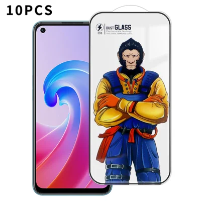 Für Oppo A96 4G 10 Stück Vollbild-Schutzfolie 3D Bogen 120C Antistatisch Seidendruckbeschichtung Hochaluminium-Silikat-Glas-Folie - Wie abgebildet