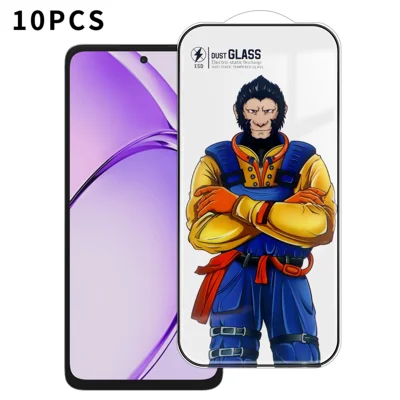 For Oppo A80 5G 10Pcs Full Screen Protector 3D Arc 120C Anti-Static Silk Printing High Aluminium-silicon Glass Film - As Shown