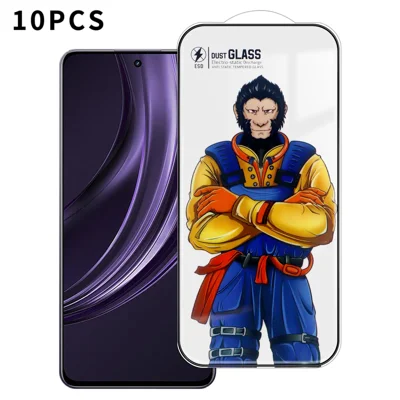 For Realme 13 5G 10Pcs Full Screen Protector 3D Arc 120C Anti-Static Silk Printing High Aluminium-silicon Glass Film - As Shown