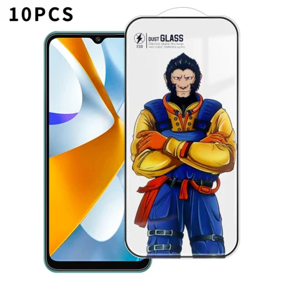 Pour Xiaomi Poco C40 10Pcs Protecteur d'écran plein écran 3D Arc 120C Impression en soie antistatique Pellicule en verre haute en aluminium-silicium - Comme indiqué