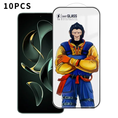 For Xiaomi Redmi K60 Ultra 10Pcs Full Screen Protector 3D Arc 120C Anti-Static Silk Printing High Aluminium-silicon Glass Film - As Shown