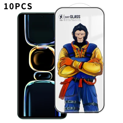 For Xiaomi Redmi K60E 5G 10Pcs Full Screen Protector 3D Arc 120C Anti-Static Silk Printing High Aluminium-silicon Glass Film - As Shown