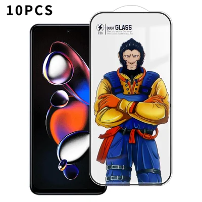 For Xiaomi Redmi Note 12T Pro 5G 10Pcs Full Screen Protector 3D Arc 120C Anti-Static Silk Printing High Aluminium-silicon Glass Film - As Shown