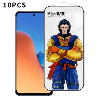 Dla Xiaomi Redmi 12R 4G / Xiaomi Redmi 12 4G 10 szt. Pełna Ochrona Ekranu 3D Łuk 120C Antystatyczna Jedwabna Drukowana Folia z Wysokowytrzymałego Szkła Aluminiowo-Krzemowego - Jak Pokazano