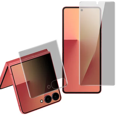 IMAK Privacy Hydrogel Film III for Samsung Galaxy Z Flip8 / Z Flip7 5G 1 Set Anti-Spy TPU Full Screen Film (Front Screen + Inner Large Screen)
