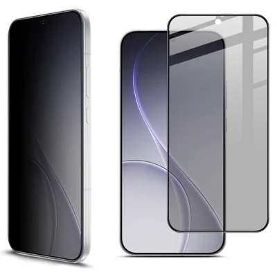 IMAK Folia ochronna na ekran Oppo Reno15 Pro 5G z funkcją prywatności, przeciw podsłuchowi, pełne przykrycie, szyba hartowana (odblokowywanie za pomocą odcisku palca)