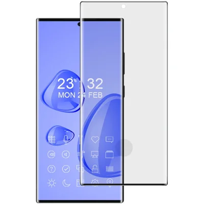IMAK dla Samsung Galaxy S23 Ultra 3D antyoładowy zakrzywiony szkło hartowane, ultra przezroczysta folia pełnoekranowa z klejem bocznym