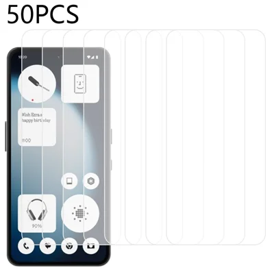 50Pcs For Nothing Phone (3a) Lite 5G Screen Protector Screen Protector Full Glue Tempered Glass Clear Screen Film (NOT Complete Covering) (No Package, with Wipes Set, Dust-absorber, Guide Sticker)