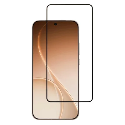 Dla Oppo Reno15 Pro 5G, folia ochronna na cały ekran, jedwabne drukowanie, pełna klejka, HD, przezroczysta, folia z wysokogatunkowego szkła aluminiowo-krzemowego
