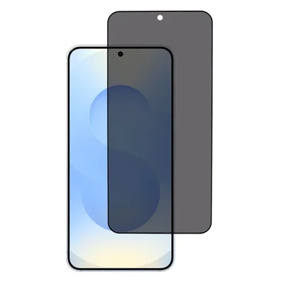 Protector de pantalla antiespía para Samsung Galaxy S26 Ultra, protector de vidrio de aluminio-silicio de alta calidad con borde curvo 2.5D, cobertura completa, adhesivo total, compatible con desbloqueo por huella dactilar