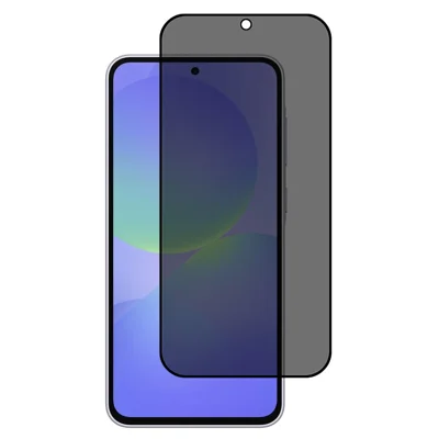 Til Samsung Galaxy A37 Anti-kikkepå Tempered Glass Fuld Dækning Silkeprint Skærmprotector (uden Fingeraftryks-lås)