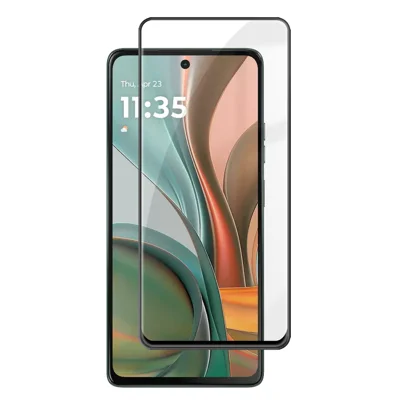For Motorola Moto G75 5G HD Full Screen Protector Silk Printing Black Edge High Aluminium-silicon Glass Film - As Shown