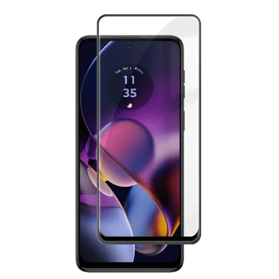 Voor Motorola Moto G54 5G HD Volledig Schermprotecor Zijdeprint Zwarte Rand Hoge Aluminium-siliciumglasfolie - Zoals Afgebeeld