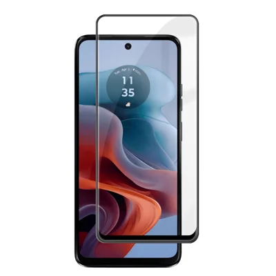 For Motorola Moto G34 5G HD Full Screen Protector Silk Printing Black Edge High Aluminium-silicon Glass Film - As Shown