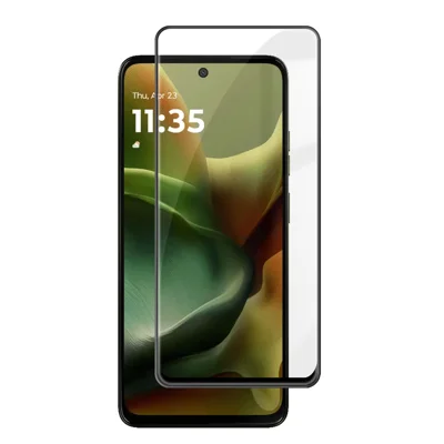 For Motorola Moto G17 Power 4G / G17 4G / G15 4G / G15 Power 4G HD Full Screen Protector Silk Printing Black Edge High Aluminium-silicon Glass Film - As Shown