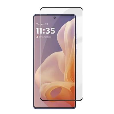 For Motorola Moto G85 5G HD Full Screen Protector Silk Printing Black Edge High Aluminium-silicon Glass Film - As Shown