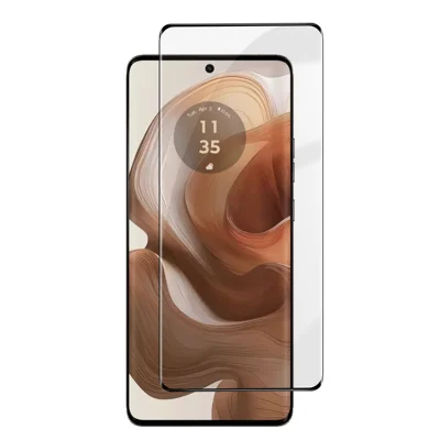 Для Motorola Edge 50 Ultra 5G HD Полноразмерная защитная пленка с черными краями, матовая печать, защитное стекло из алюмосиликата высокой твердости 9H+ - как показано