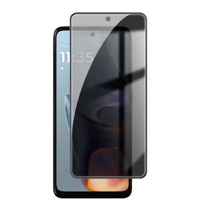 Til Motorola Moto E15 4G Anti-spion Privatlivsbeskyttelse Fuld Skærm Beskytter Sort Kant Høj Aluminium-silikonglas Folie - Som Vist