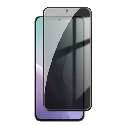 Protection d'écran complète anti-espion pour Samsung Galaxy M56 5G, film en verre aluminosilicate noir à bordure noire - Tel que montré